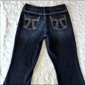Seven7 Slimming Boot Jeans Size 12 Dark Wash High Rise NWOT Stretch Denim Boot